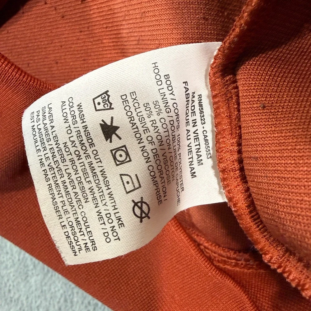 Nike Sportswear Plush Women's‎ Oversized Pullover Hoodie Small Orange Soft